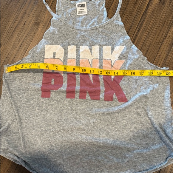 PINK Victoria's Secret Gray and Pink Tank Top - Picture 3 of 4